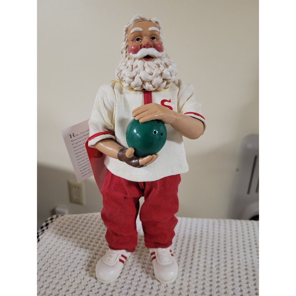 VINTAGE Possible Dreams Clothtique Ecletic "Santa Strikes Again" Bowling  1999